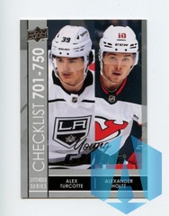 2021-22 UD Extended Series YOUNG GUNS CHECKLIST Turcotte / Holtz #750 RC